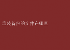 重装备份文件存放位置揭秘