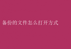 备份文件打开方法全攻略