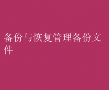 备份文件管理：高效备份与恢复指南