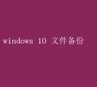 Windows 10文件备份全攻略