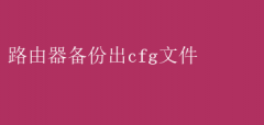 路由器配置备份：轻松导出CFG文件