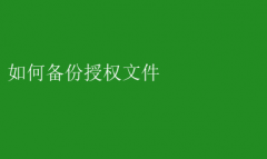 轻松学会：备份授权文件全攻略