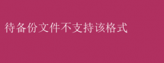 备份失败：不支持的文件格式警示
