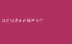 备份任务圆满结束，当前进度：文件正在安全解密中