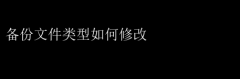 如何更改备份文件的类型指南
